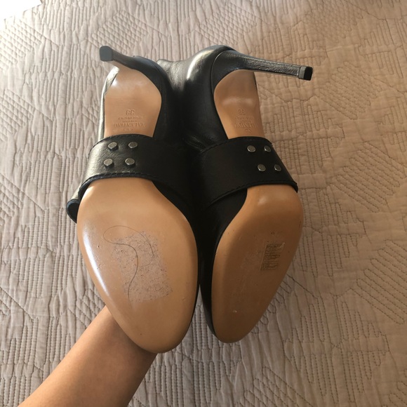 Valentino Garavani leather black ankle boots with bow size EU 38 US 7.5 - Picture 7 of 17